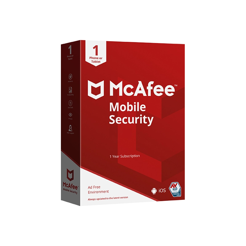 MCAFEE MOBILE SECURITY 1 ANDROID DEVICE 1 YEAR|www.softzone.eu