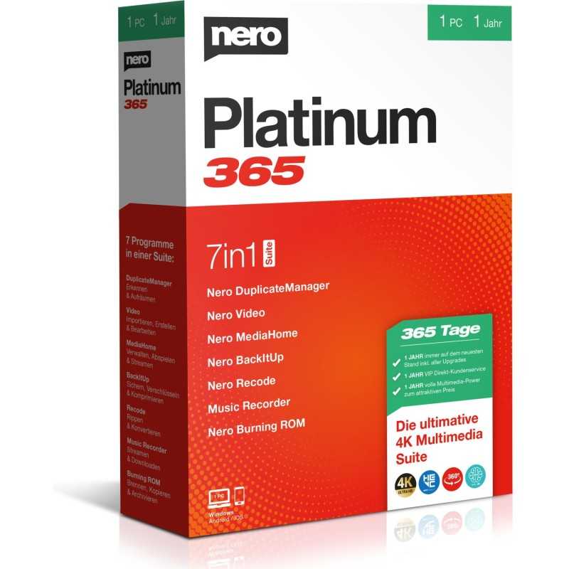 NERO PLATINUM 365 1 PC 1 YEAR|www.softzone.eu