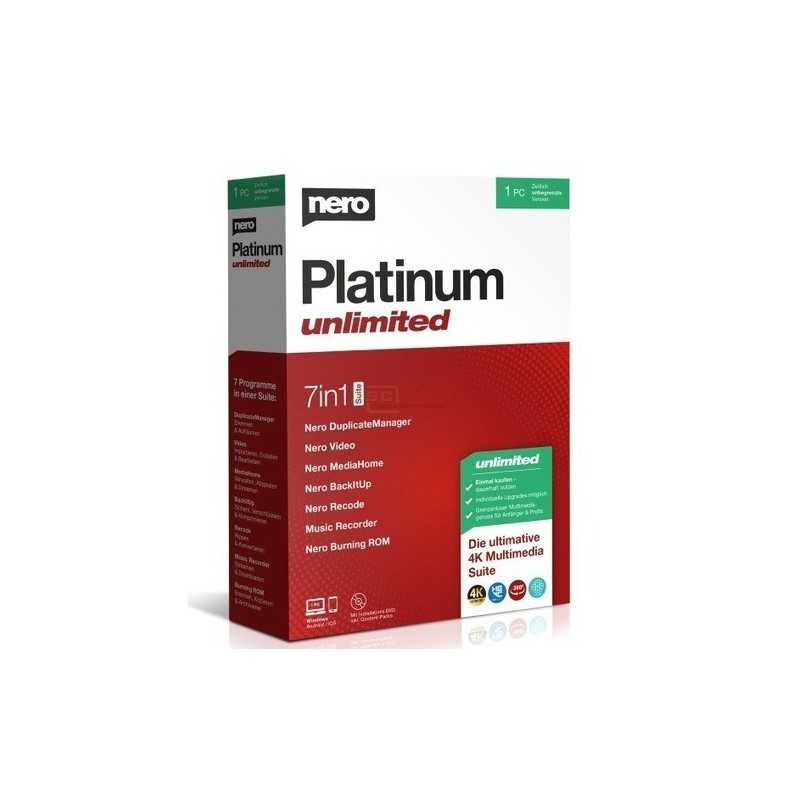 NERO PLATINUM UNLIMITED 1 PC|www.softzone.eu