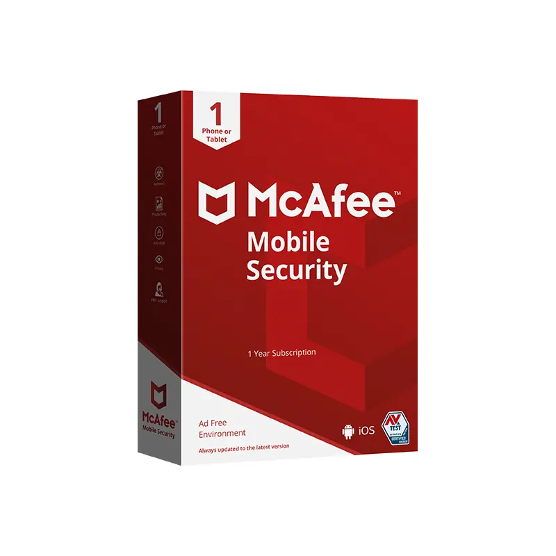 MCAFEE MOBILE SECURITY 1 iOS DEVICE 1 YEAR|www.softzone.eu